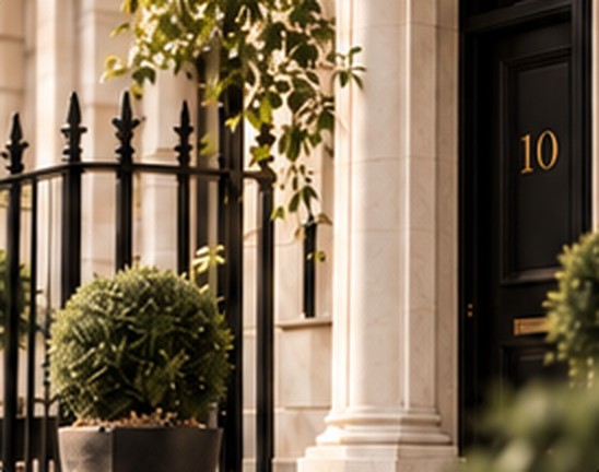 A London townhouse front door